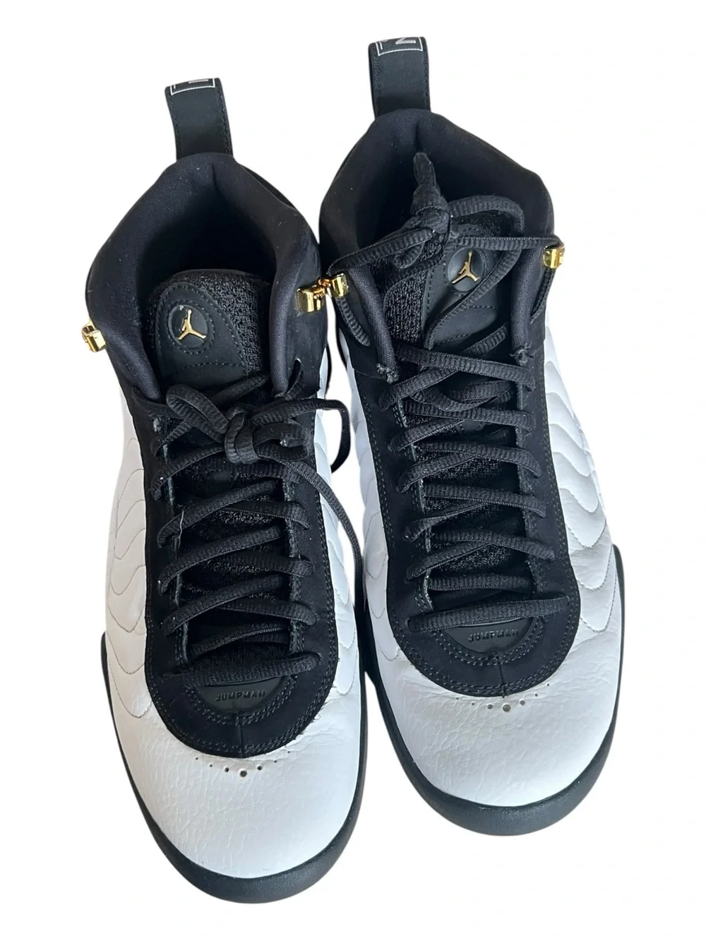 Jordan Pro Strong Black White Gold Sneaker DN3686-071 Men Size 10.5 High Top
